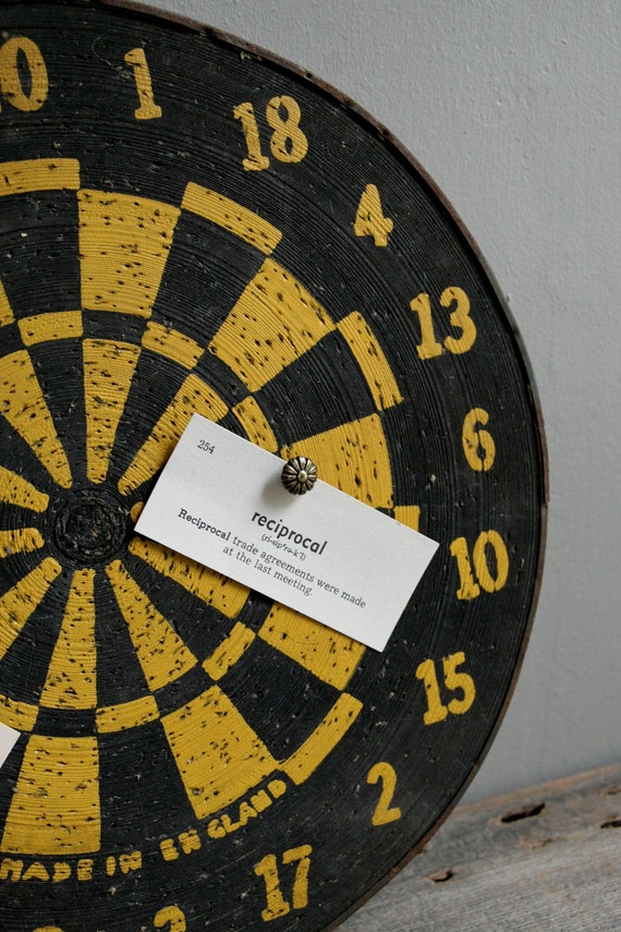 vintage english cork dart board