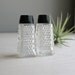 tiny glass salt & pepper set