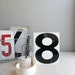 metal gas station number / industrial decor