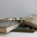 vintage boy scout collection / canteen, book, map grid