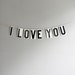 i love you / vintage modern bunting