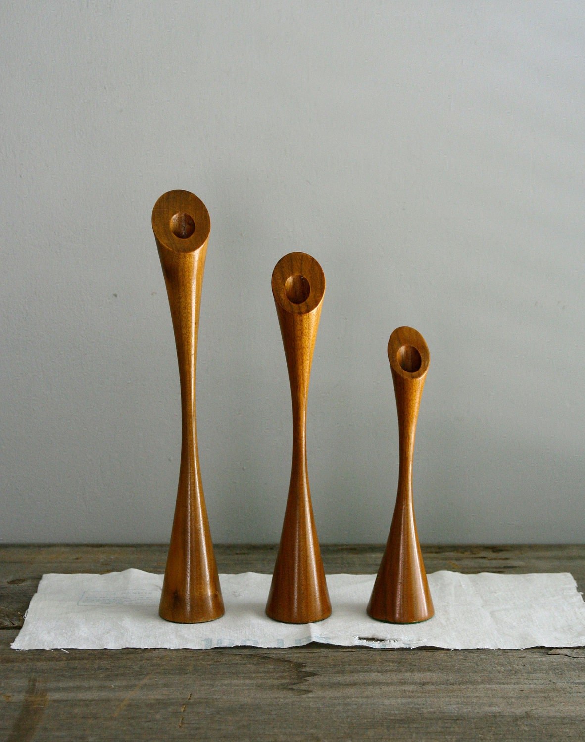 danish modern candle holders