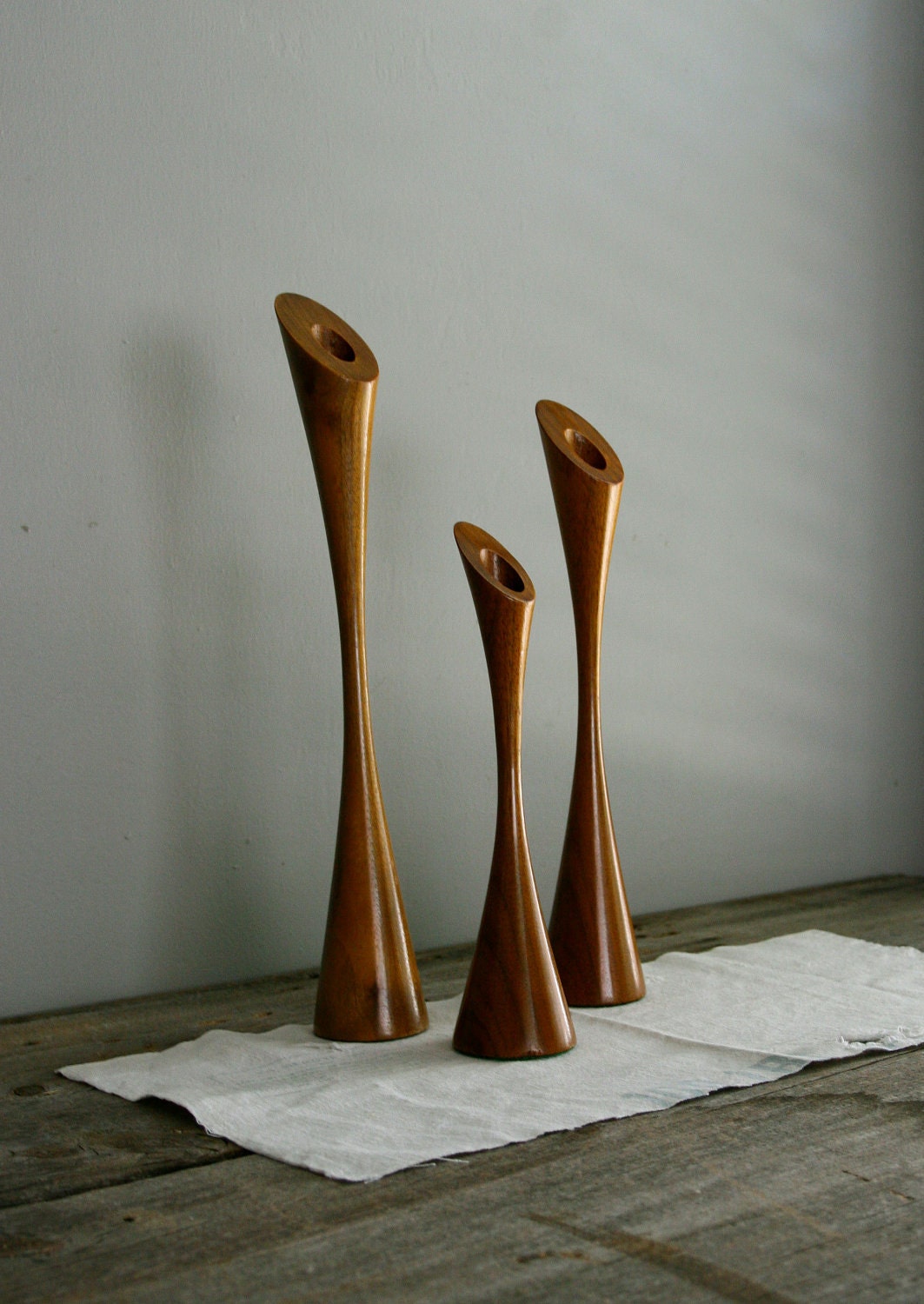 danish modern candle holders