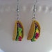 Mini Food Jewelry - Taco Dangle Earrings - Food Earrings