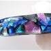 Fantasy Dichroic art glass Pendant-Pink, purple and blue Fused focal bead-Rainbow Fused Dichroic Glass Barrette-Artisan Glass center piece