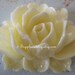 Special SALE of the Week Ivory Carver Rose Cabochon 45mm x 30mm- Vintage Style Large Ruffle flower for hair clips or bobbi pins