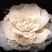 Bridal Hair Accessories, Wedding Flower with Lace and Russian veil - Ivory bridal fascinator