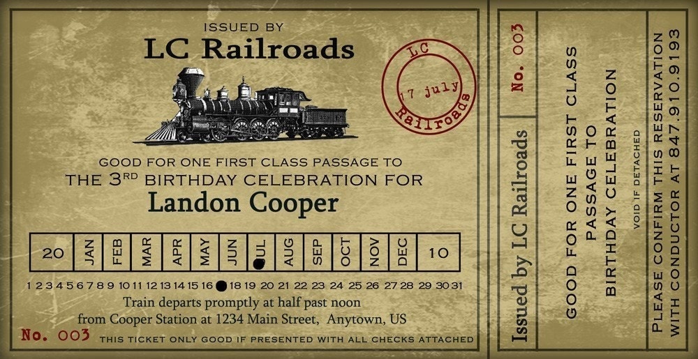 Vintage Train Ticket 1