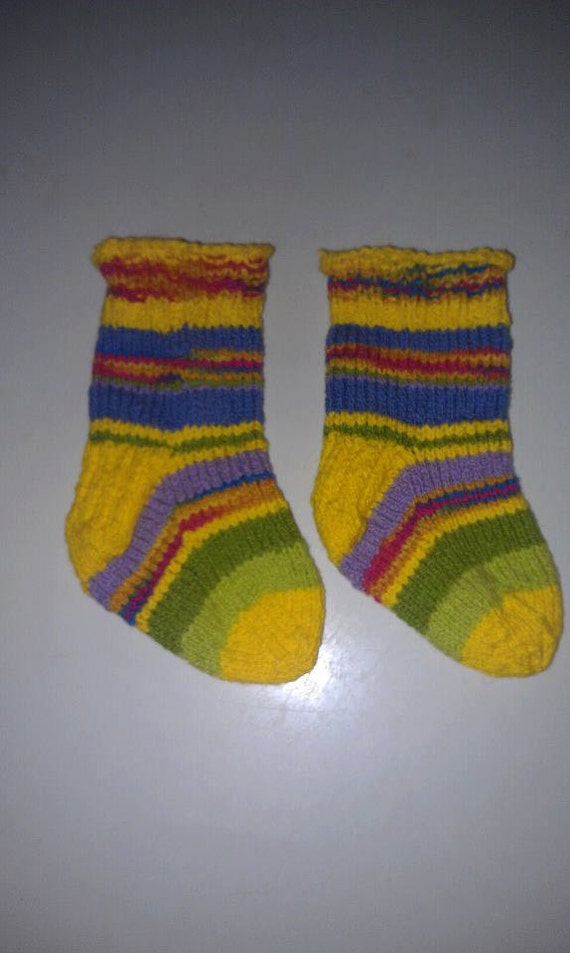 Baby Socks Size 4 or 36 months Cotton by SpruceCottageKnits