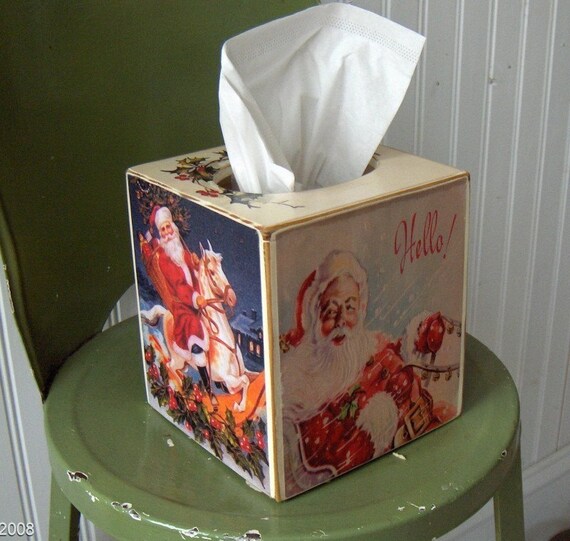 Tissue box christmas welcome handcrafted selection whole covers link winter through Christmas Tissue Box Cover by NilaPoffCustomCrafts on Etsy