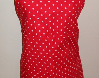 Adult Red Polka Dot Apron