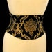 Corset Belt - Waist Cincher Any Size Black and Gold Damask LAST ONE E
