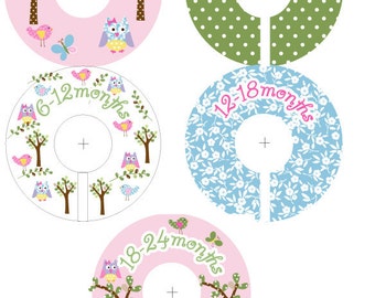 Closet Doodles Baby Clothing Dividers – Set Of 6 Floral Dividers For 1.25" Rods