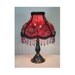 CYBER HOLIDAY SALE: Small Victorian StyleTable Lamp with Victorian Lamp Shade- Passion's Corset 0416