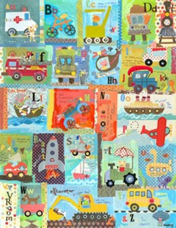 Items similar to go alphabet large giclee on Etsy