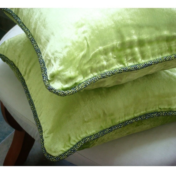 Green Lime Euro Sham Covers 26x26 Square Euro Sham Cover