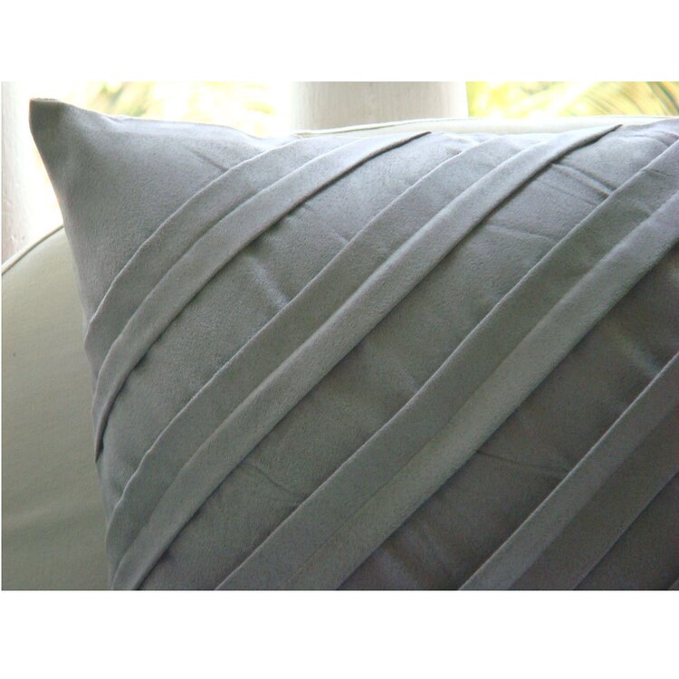 Contemporary Light Gray Euro Sham Covers 26x26 by TheHomeCentric
