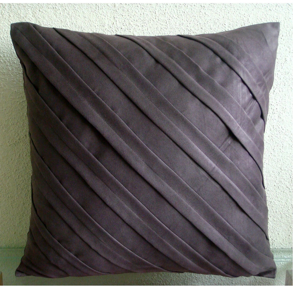 Chocolate Brown Throw Pillows Cover 16x16 Square