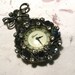 Florenza Pocket Watch Brooch with Rhinestones for Parts