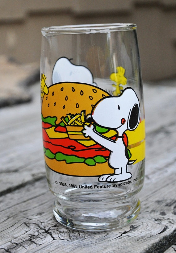 Vintage Snoopy Drinking Glass