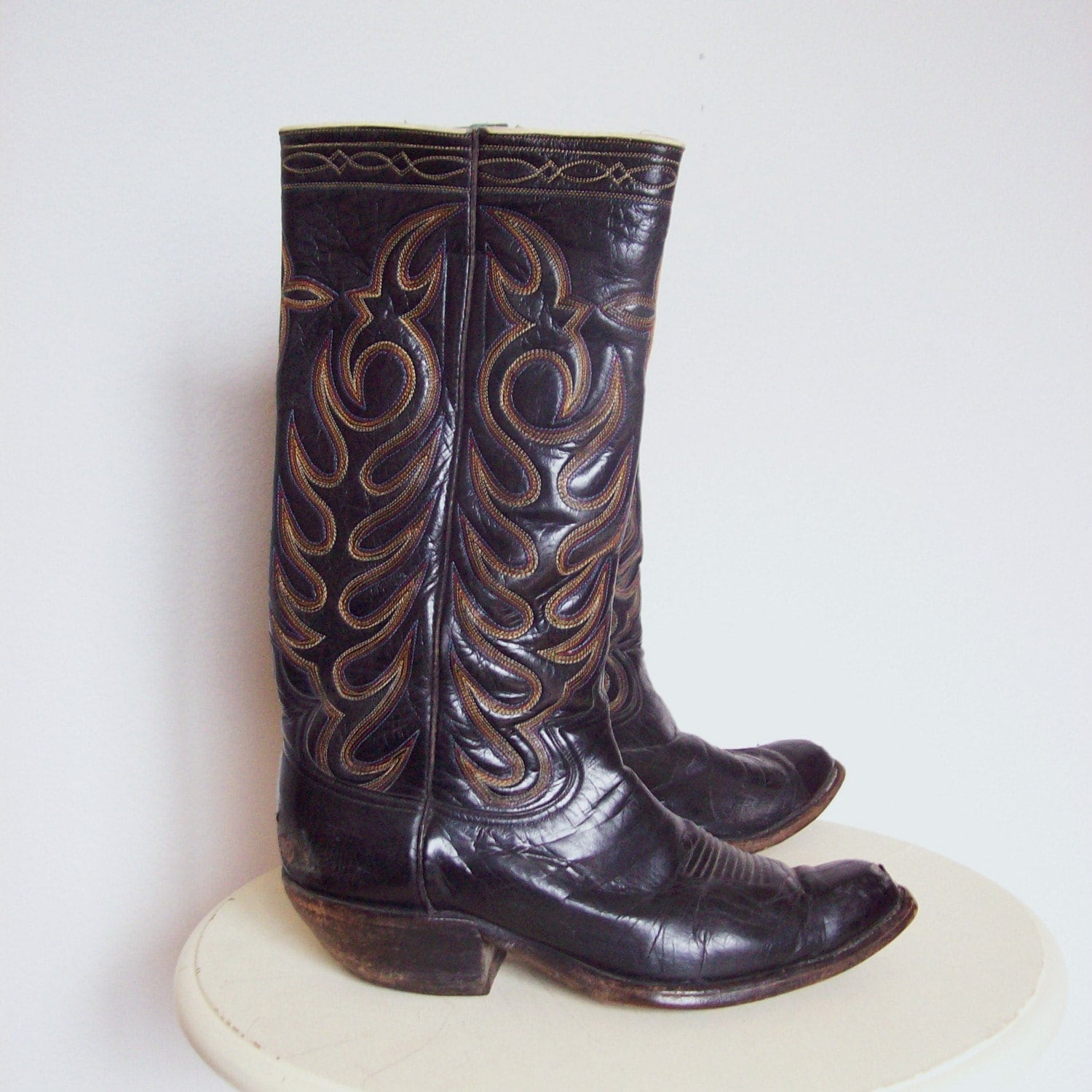 Mens Leather Cowboy Boots