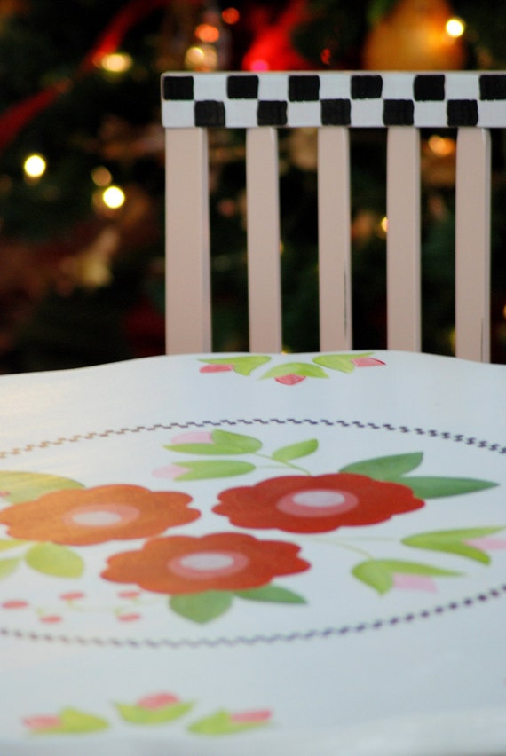 Hand painted child's table and 2 chairs