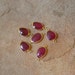Rare Tanzania Bright Pink Ruby Big Connector Spacer Bead 18kt Gold Vermeil QTY1
