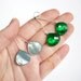 Emerald Green Topaz Mother Of Pearl Doublet Rose Cut Matched Pair Briolettes
