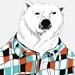 Polar Bears Love Flannel Shirts - Bear Illustration - Retro Colors
