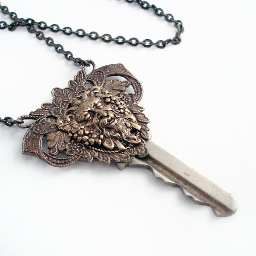 Key Necklace Handmade Jewelry Lion Witch Wardrobe Narnia