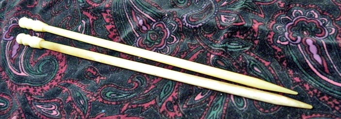 Antique Bone Knitting Needles