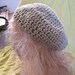 SALE - Khaki Green Cotton Cashmere Slouchy Beret/Tam (126)
