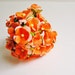 Orange peach Petite Primrose Vintage style roses bunch Millinery Flower Bouquet