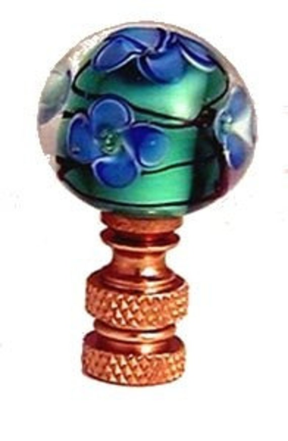Items similar to Handmade Glass Lamp Finials on Etsy