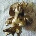Vintage French Decorative Bronze Like Lady, Art Nouveau Metal Statue Figurine of Womans Bust with ornate Gold Paint Patina