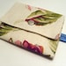 Coin Purse or Gift Card Holder, Pink and Cream Floral Wallet