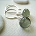 freckled orbs earrings - moss aquamarine gemstone earrings, sterling silver, delicate, simple, march birthstone, handmade jewelry