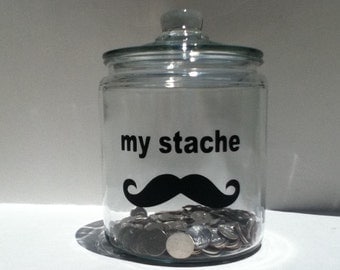 my stache (mustache) vinyl decal FREE SHIP in basic black