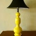 Vintage Bright Yellow Mid Century Modern Lamp