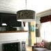 Grey print 24 inch drum shade pendant light fixture reserved for user medelinepreiest