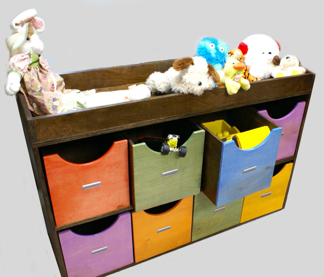 Modern Child Storage Unit with bins