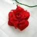 Red rose for your love - felted brooch , hand felt wool rose, red rose