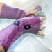 Purple rain- Hand felted wrist warmers, wristlets, fingerless gloves, cuffs, felt from merino wool