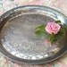 Vintage International Silver Company Etched Round Platter Tray