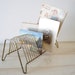 Vintage Gold Record Holder/ Rack Bill Sorter /Caddy Organizer/ mid century 60s vintage