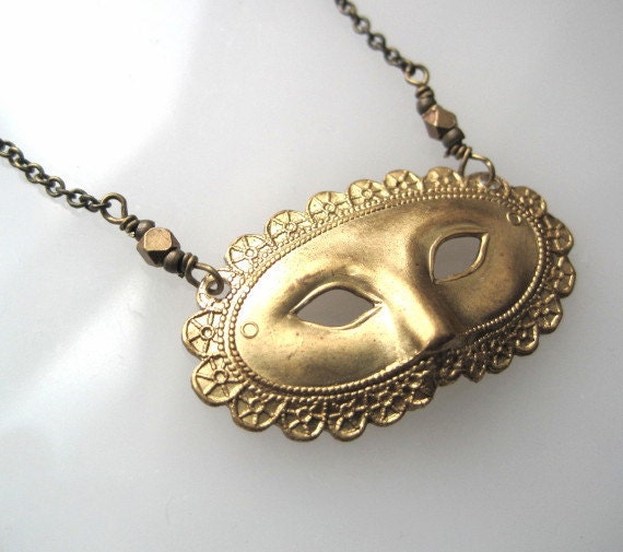 Items similar to SALE Masquerade Necklace on Etsy