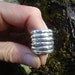 Hammered sterling layer ring