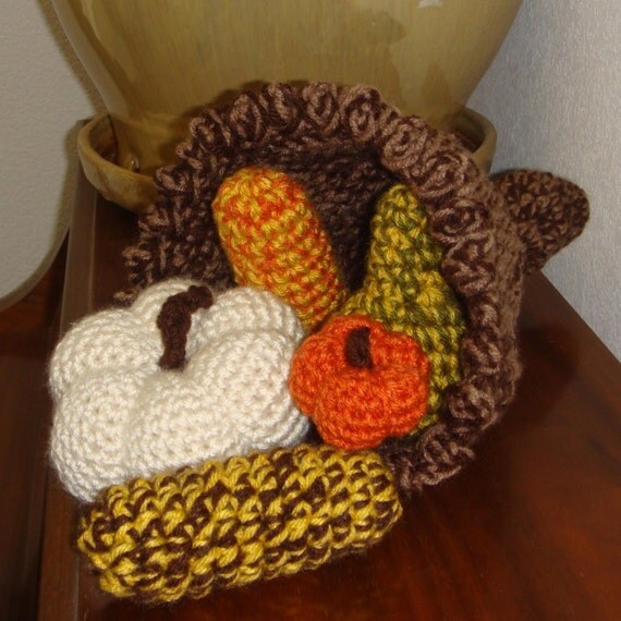 Crocheted Cornucopia Pattern by mybfcallsmemartha on Etsy