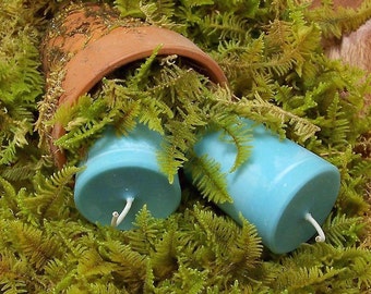 Blue Soy Candles 4-12 Scented Votive Candle Standard or Large Size Hawaii Ocean Fragrance Eco Friendly Hawaiian Candles Made in Hawaii