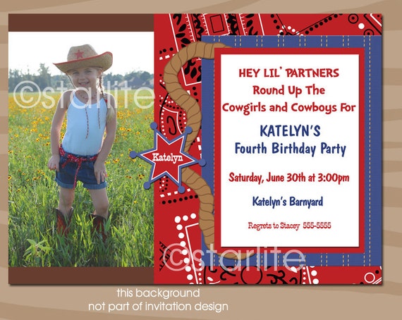 Cowboy Invitations For Kids 7